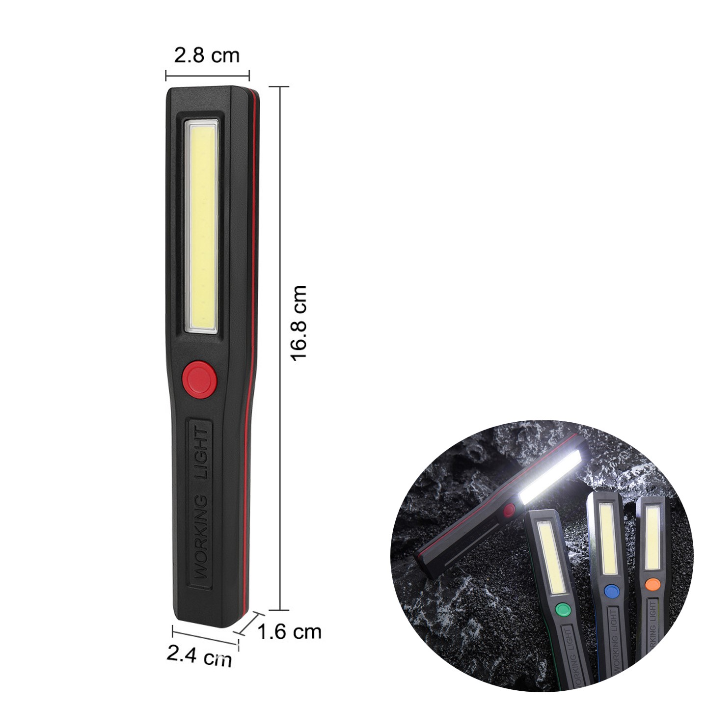Portable Magnetic COB Flashlight Torch Lamp 6