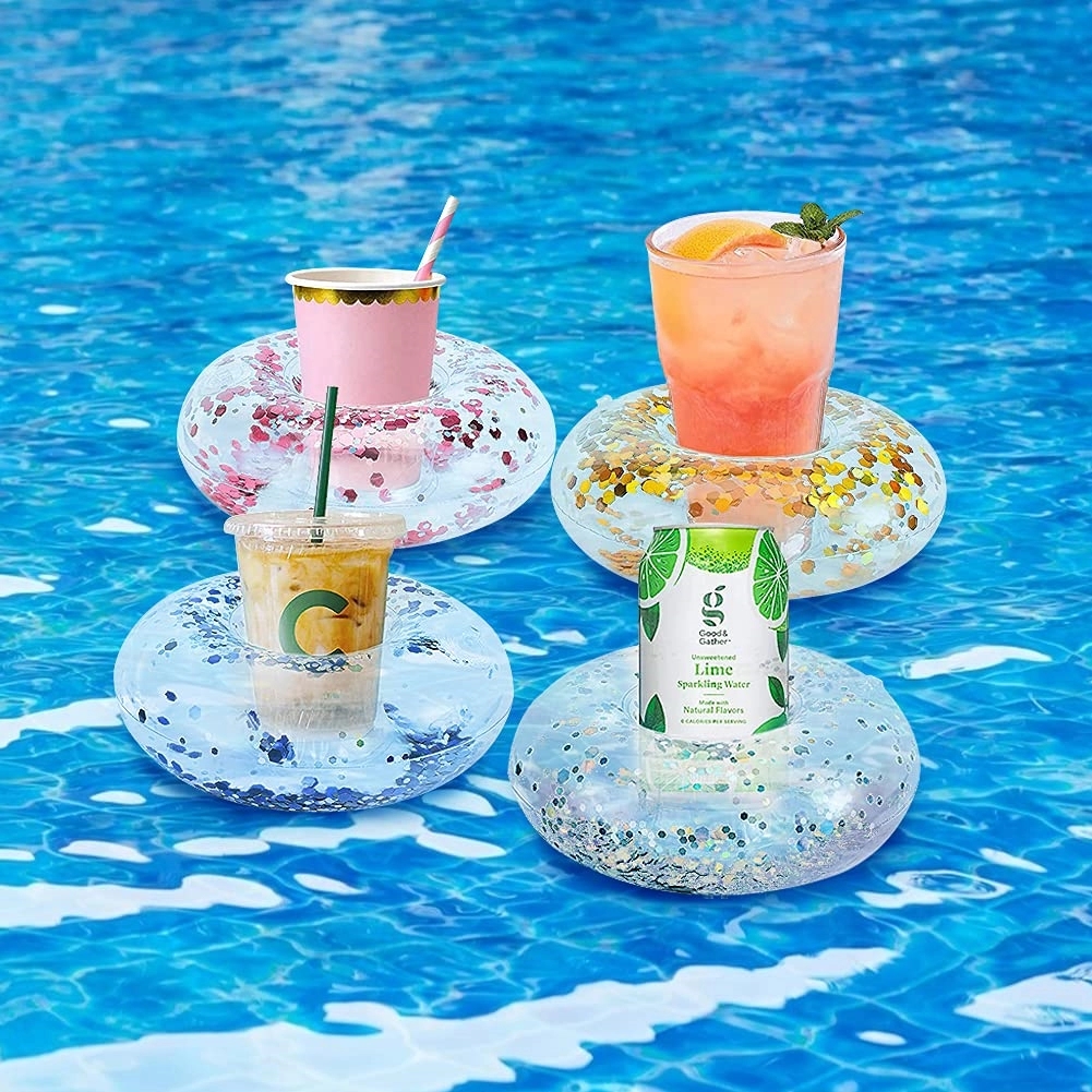 Sparkling Confetti Drink Pool Floats Cup Holder 1