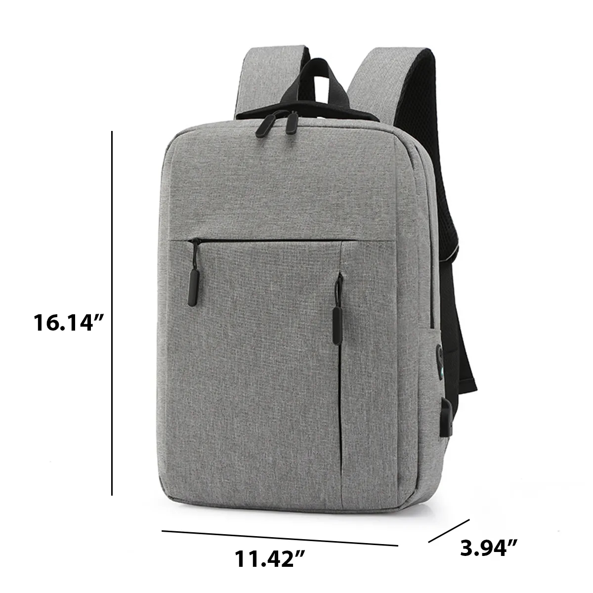 15.6 Inch Canvas Large Capacity Laptop Backpack with USB 4