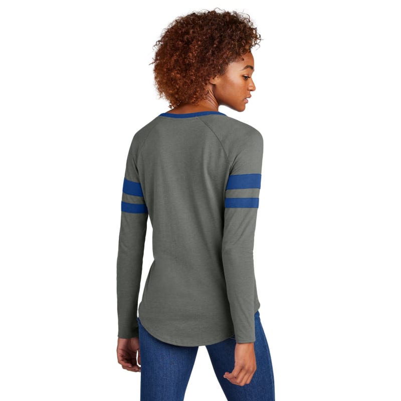 Sport-Tek Women's Halftime Stripe Long Sleeve V-Neck Tee 16