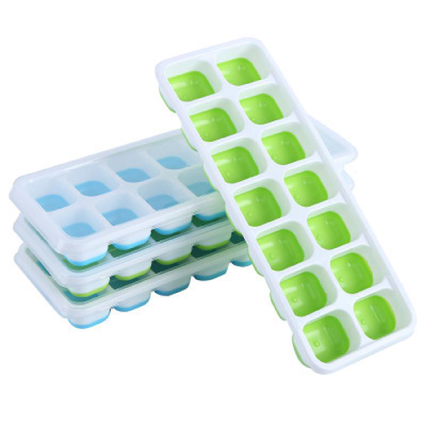 Easy Release Silicone 14-Ice Cube Trays 2
