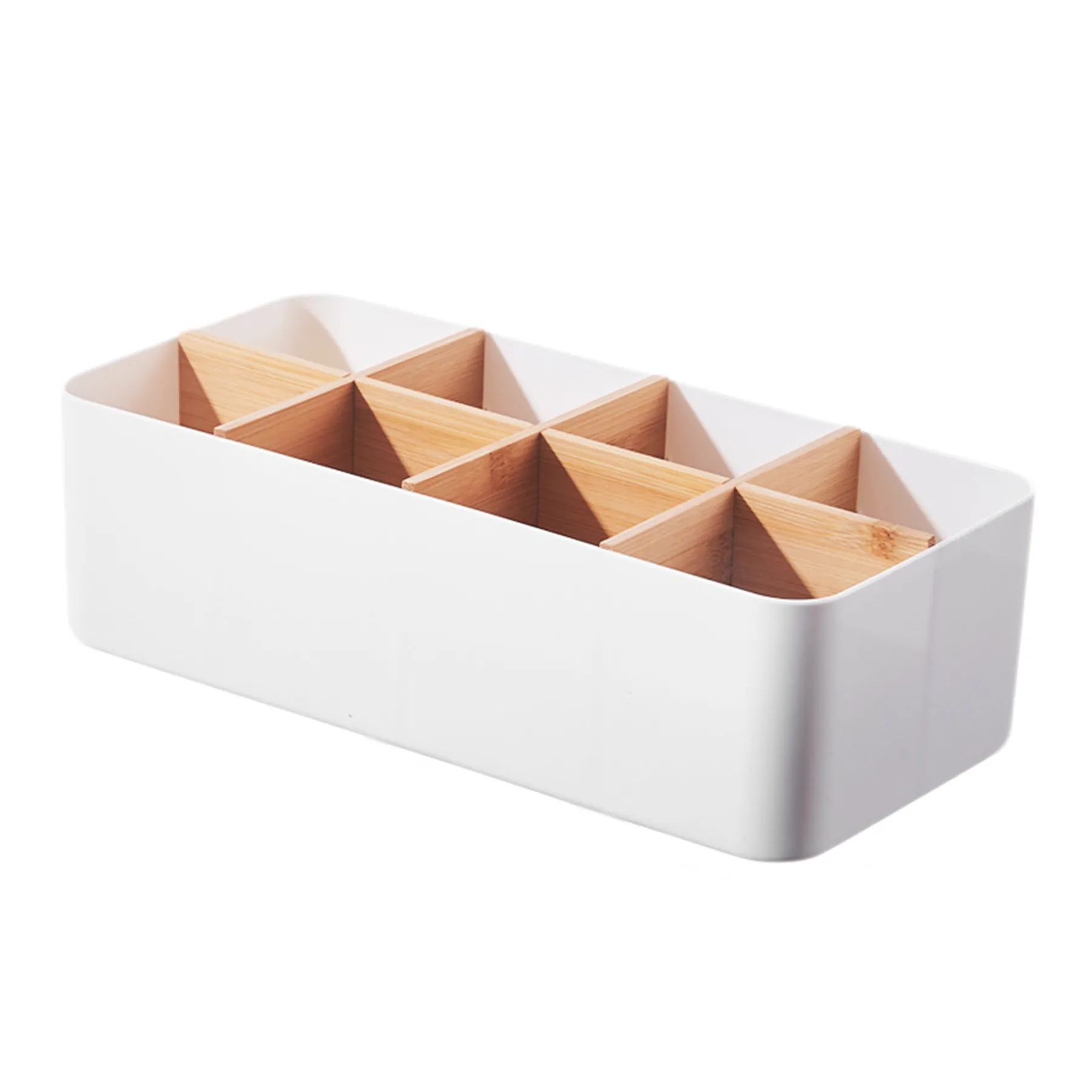 Plastic Rectangular 8-Compartment Tabletop Storage Box 2