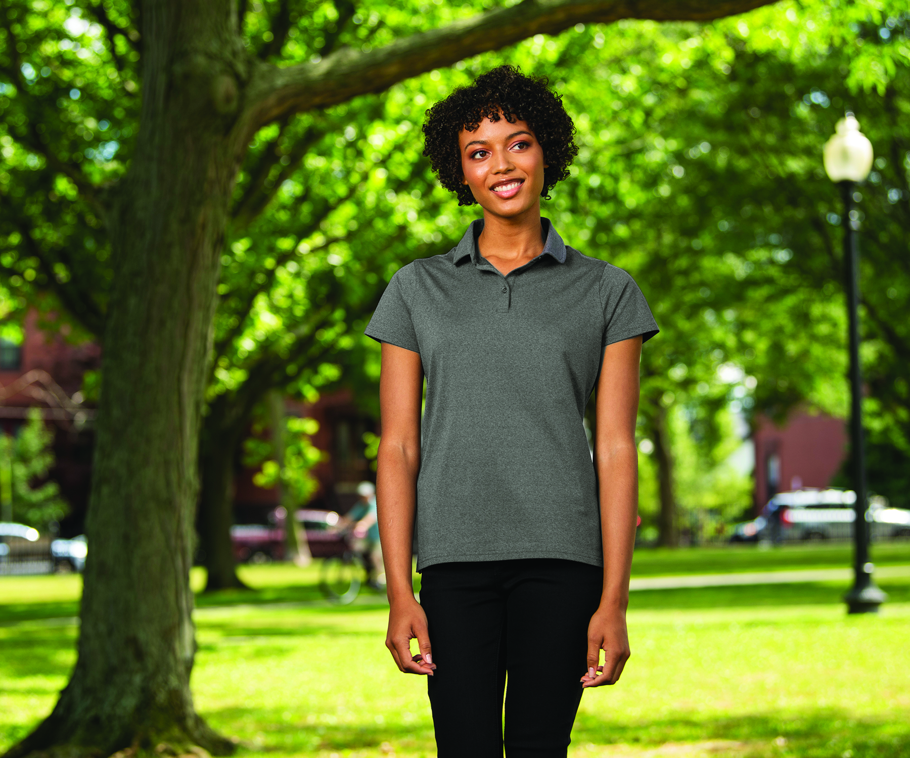 Women's Heathered Eco-Logic Stretch Polo