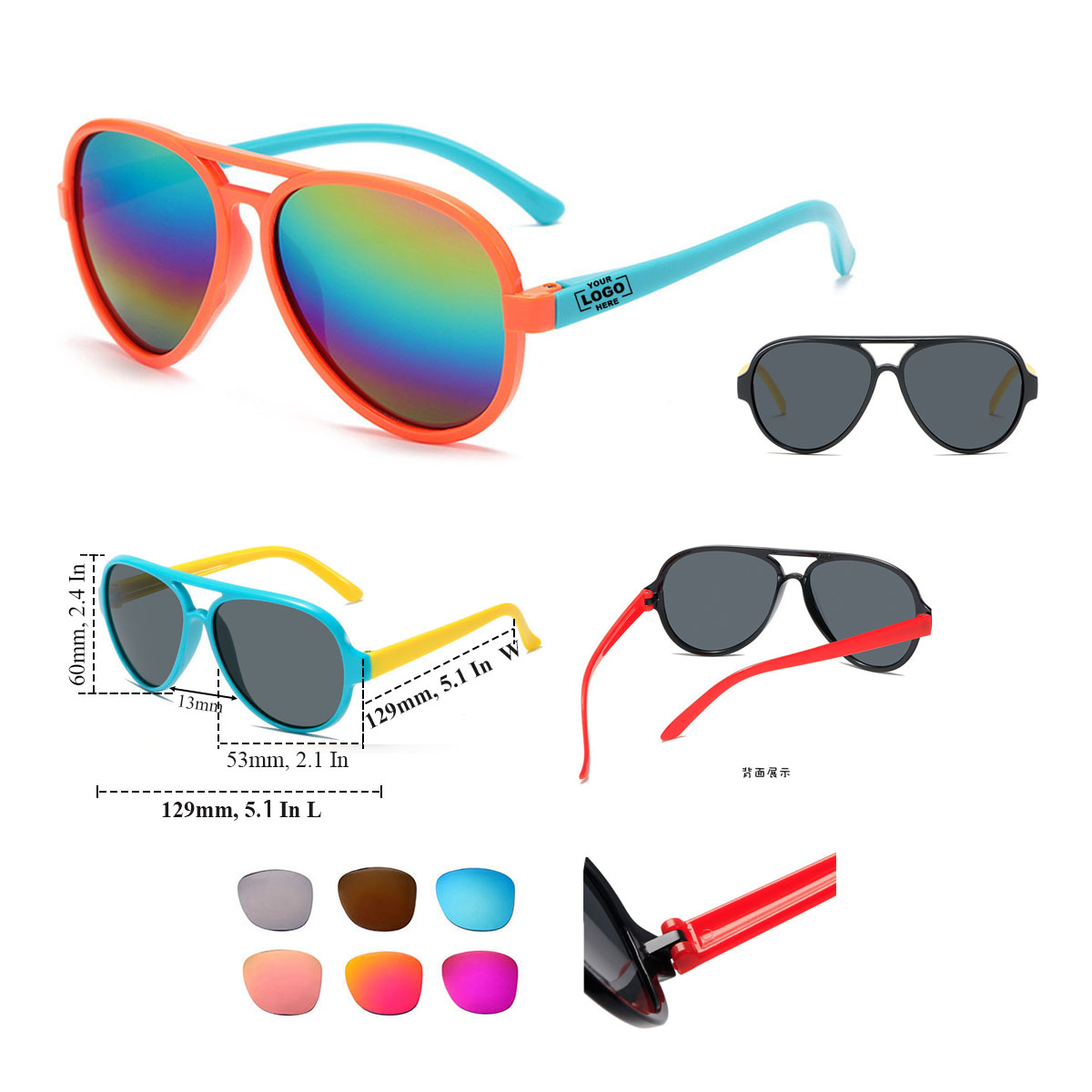Kid Sport Style Colorful Sunglasses 6