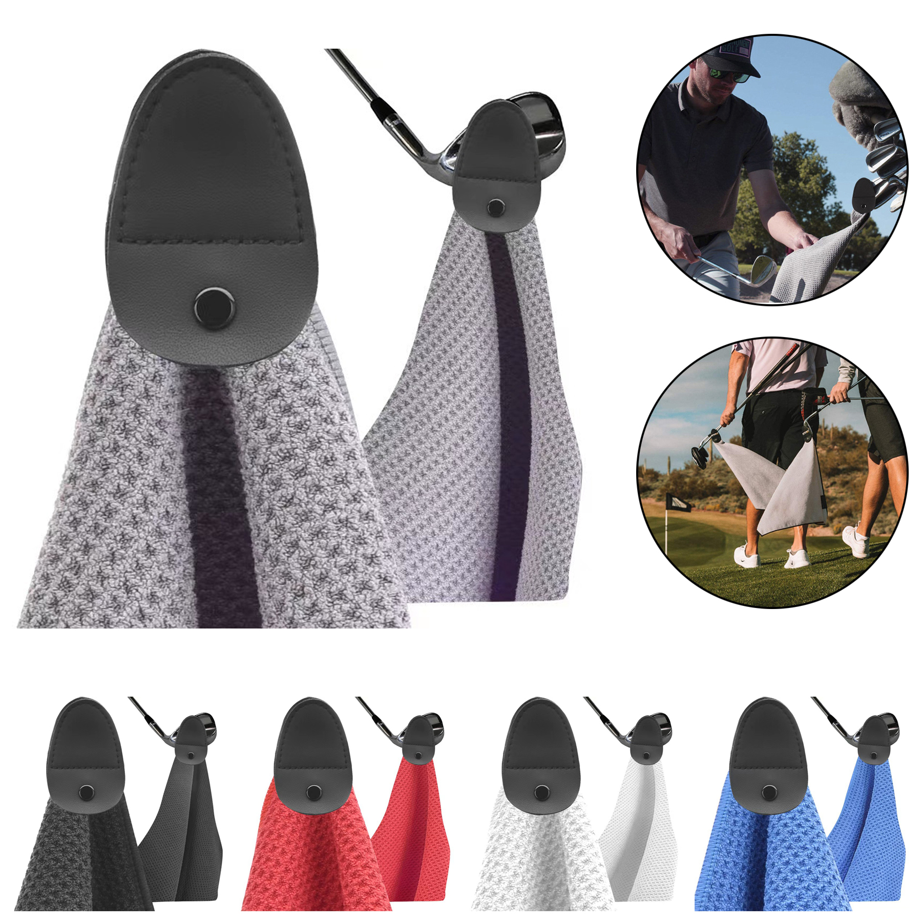 Fold Waffle Pattern Golf Towel 1