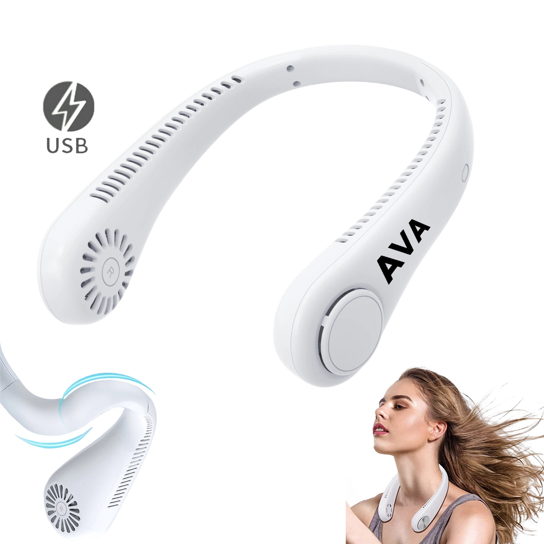 USB Rechargeable Neck Fan 2