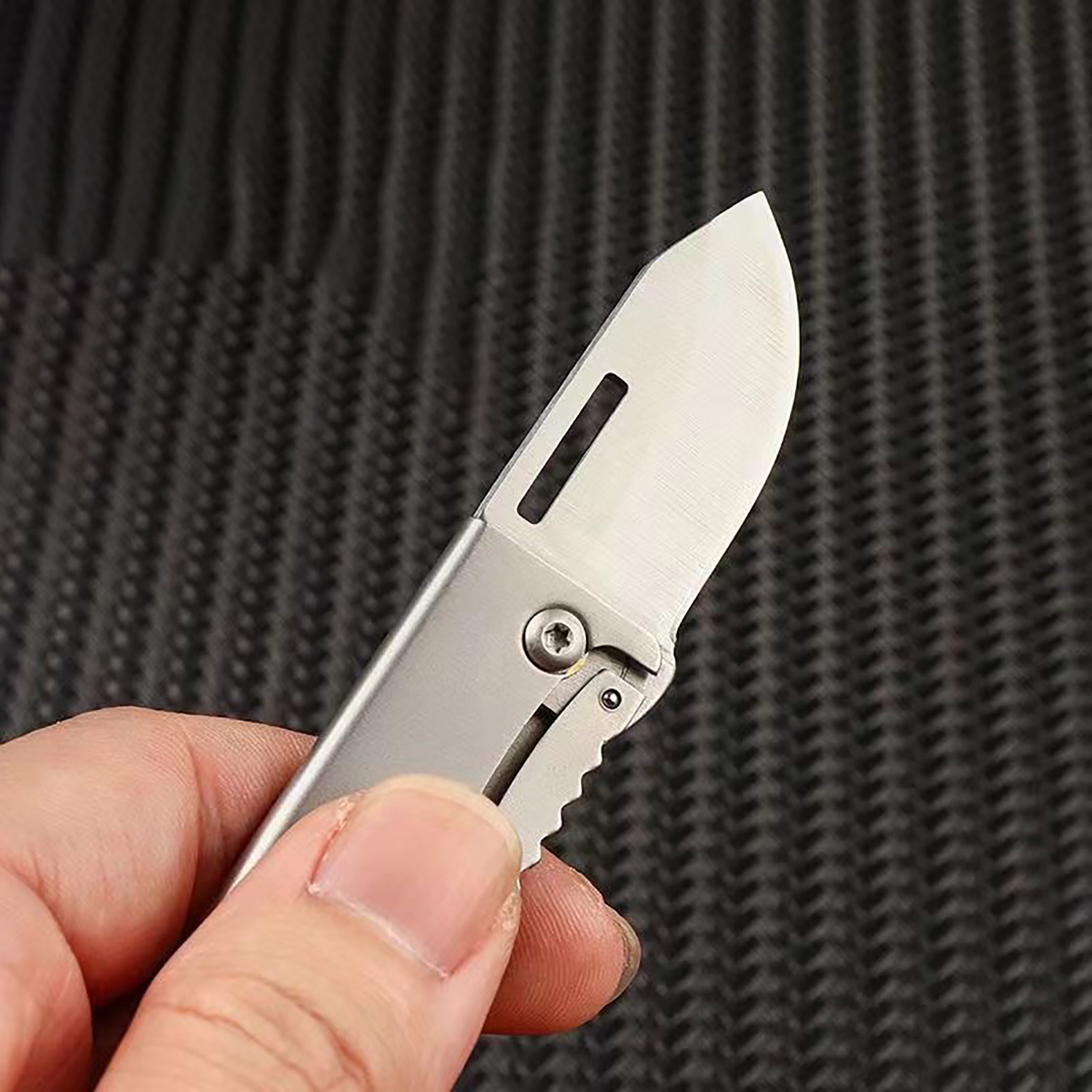 Mini Portable Foldable Stainless Steel Knife Keychain 4