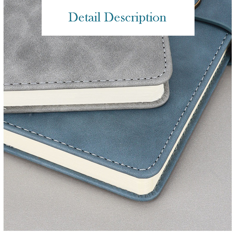 A5 PU Leather Hardcover Notepad W/Round Metal Buckle 19