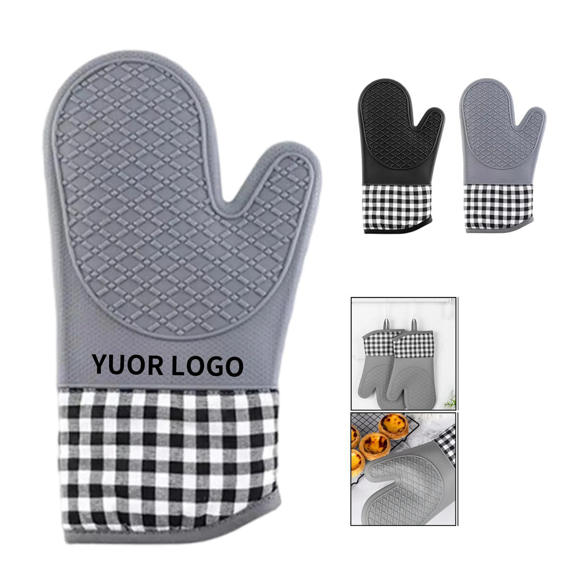 Durable Silicone Oven Mitts with Soft Interior 3