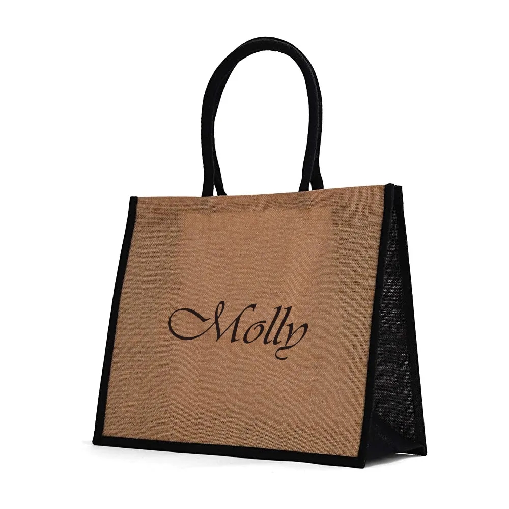 Jute Tote Bags With Handles, custom tote bag with logo imprint 2