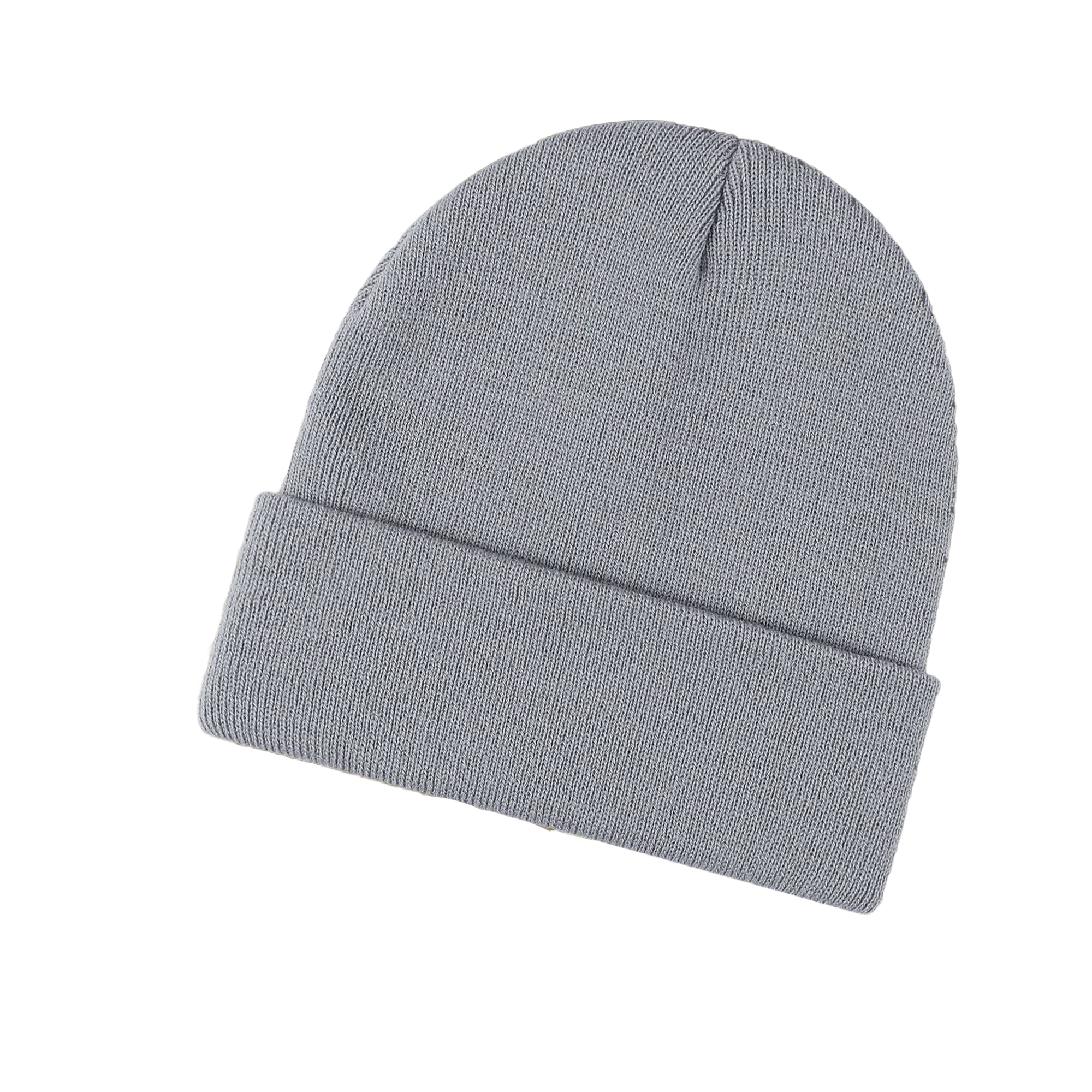 Acrylic Knitted Thermal Beanie With Front Embroidery 20
