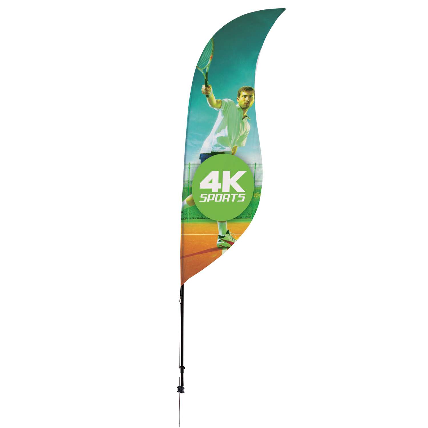 9' Streamline Sabre Sail Sign Kit (Single-Sided with Ground Spike) 5