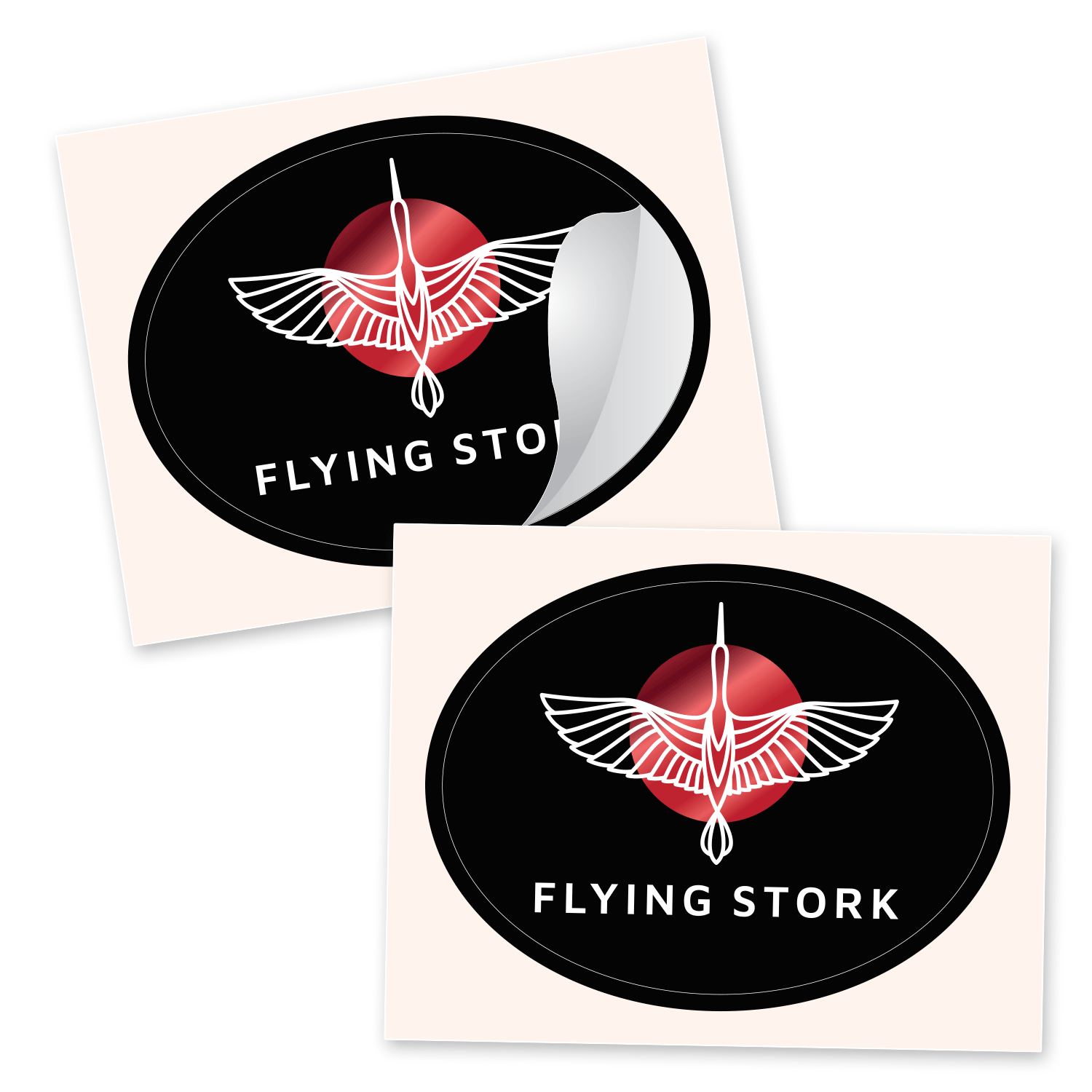 3" x 4" Oval Foil Sticker 2