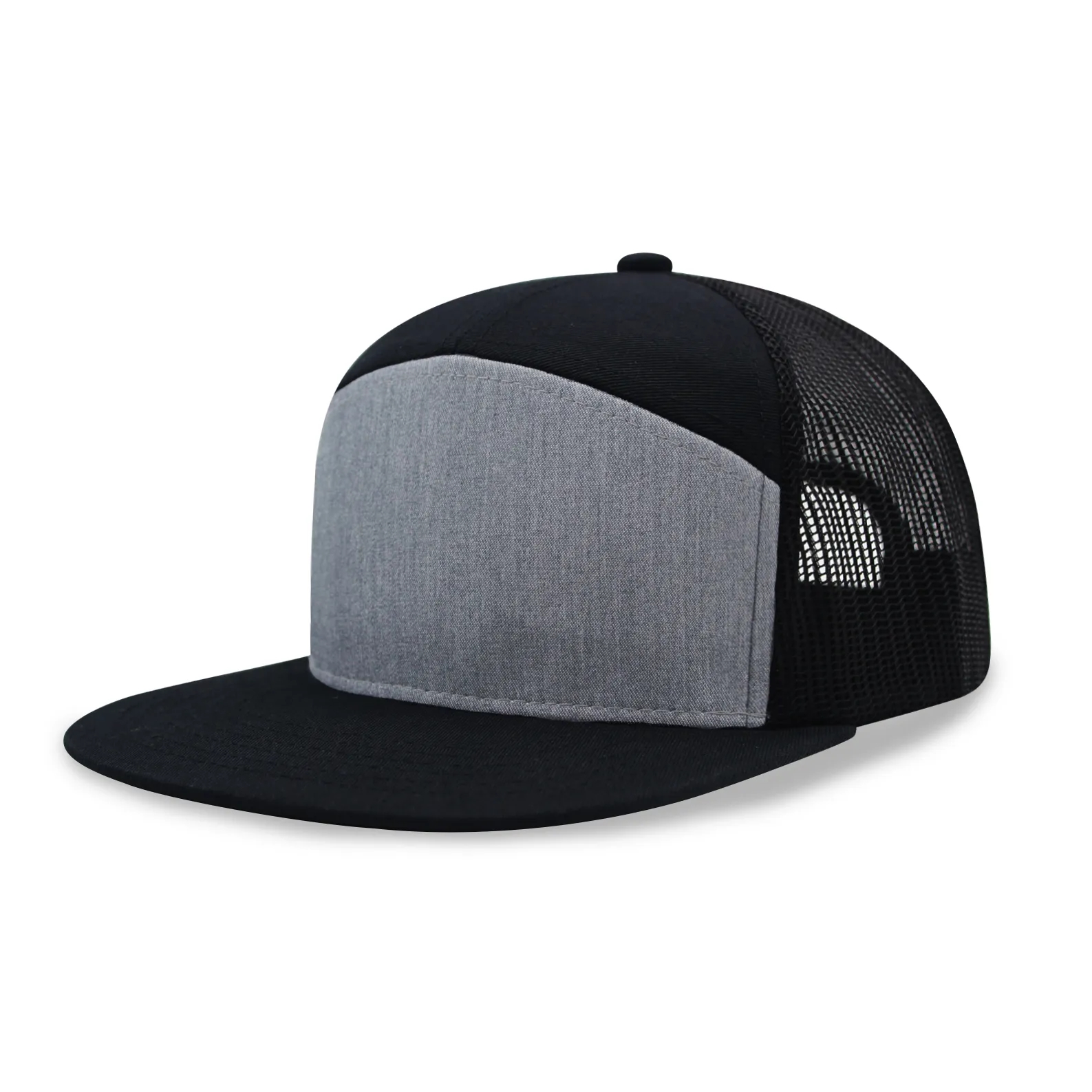 7 panel Hybrid trucker cap