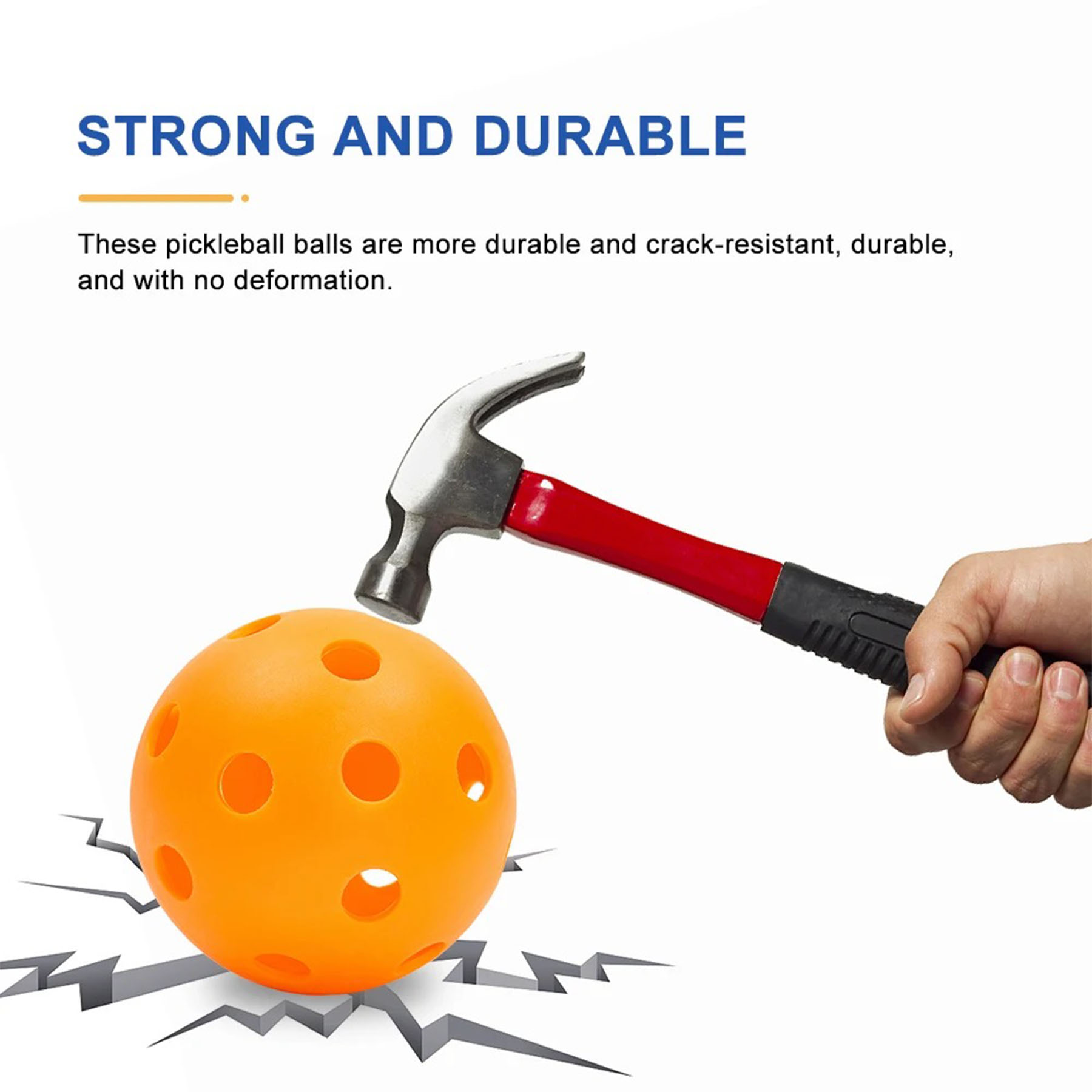 Pe High-Performance 40-Hole Outdoor Pickleball ?C Built For Stability 6