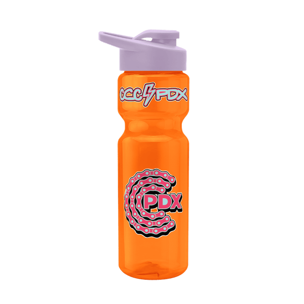 Blazer 28oz Transparent Bike Bottle w/Drink-thru Lid 374