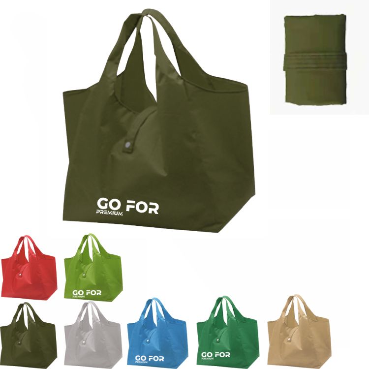 Reusable Foldable Oxford Grocery Bag, custom tote bag with logo imprint 2