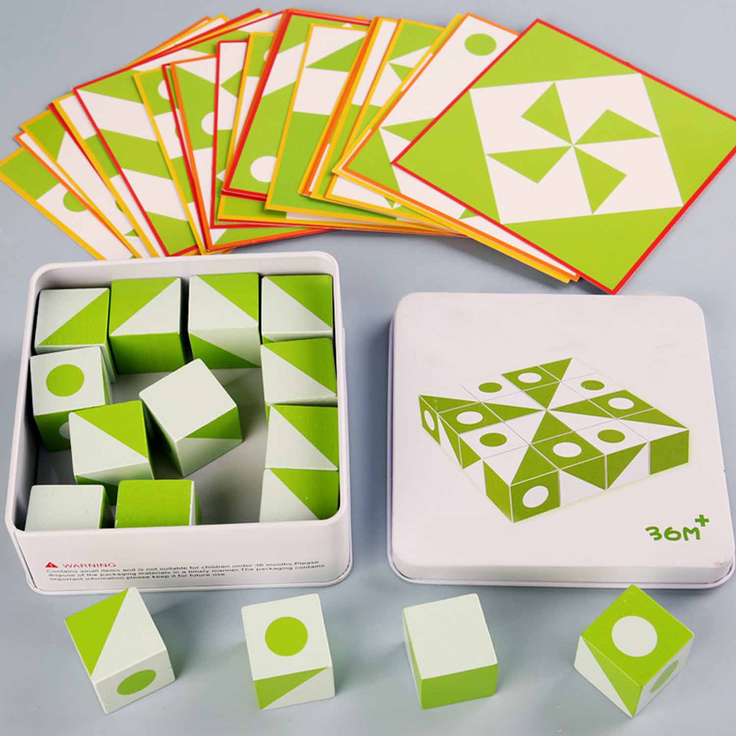 16 pieces of wooden stereoscopic 3D mind puzzle for children 5