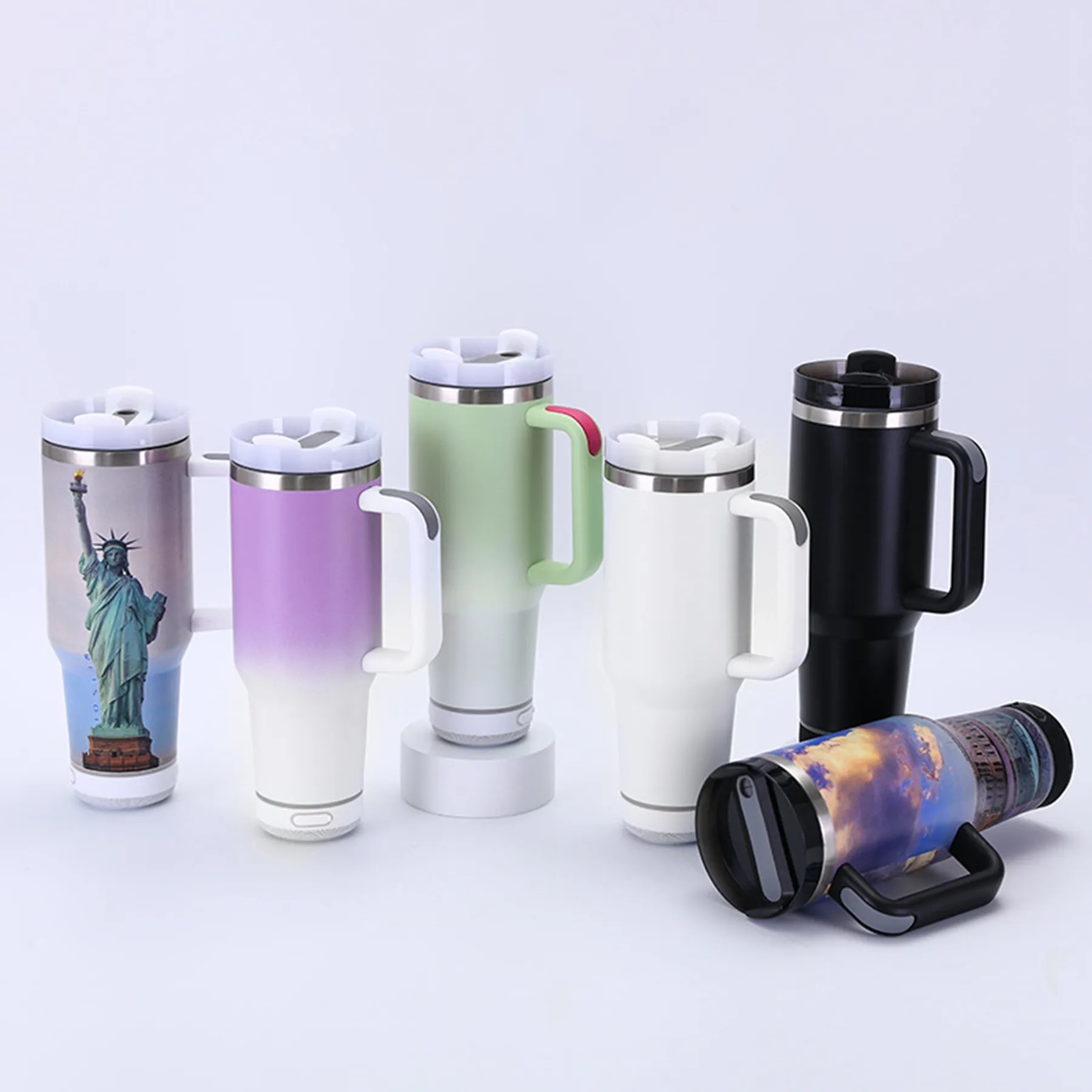 40 Oz. Wireless Speaker Stainless Steel Tumbler with Handle 11
