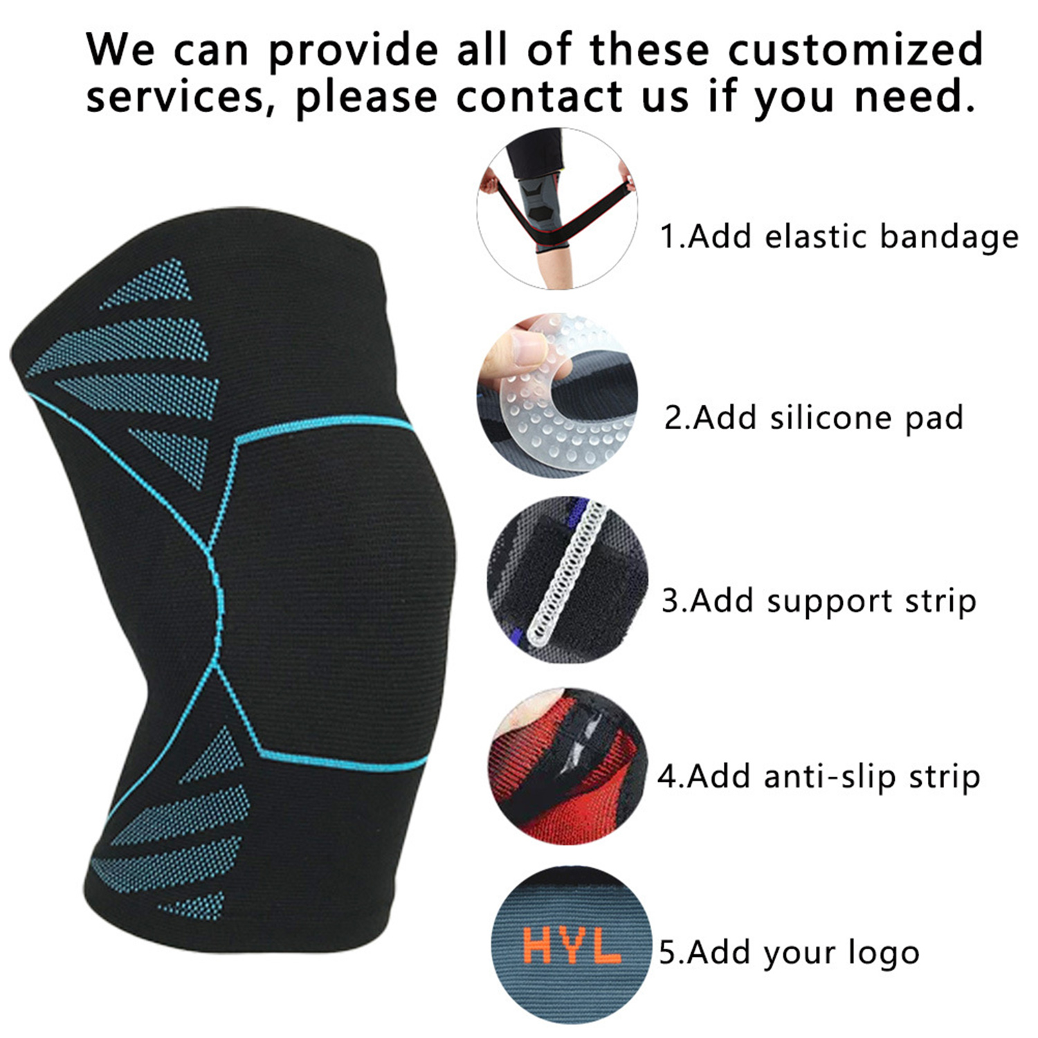 Nylon Running Fitness Sports Knee Brace 6