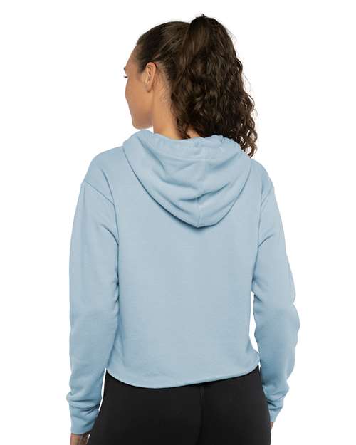 Women's Laguna Sueded Raw Edge Crop Hoodie Sweatshirt - 9384 17