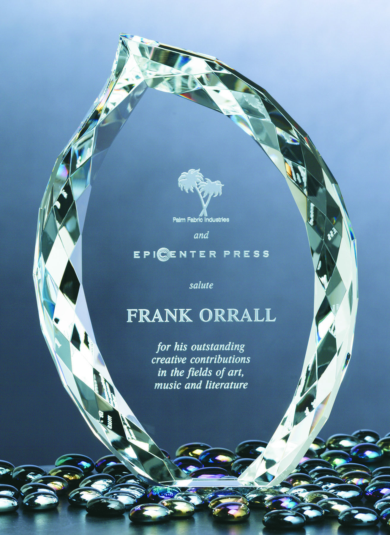 Crystal Faceted Flame Award (8"x6") 2