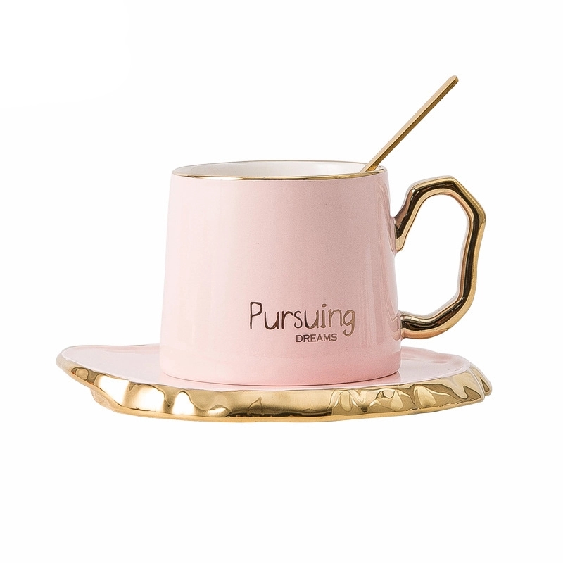 Custom 6 oz Ceramic Coffee Mug Saucer Set 1