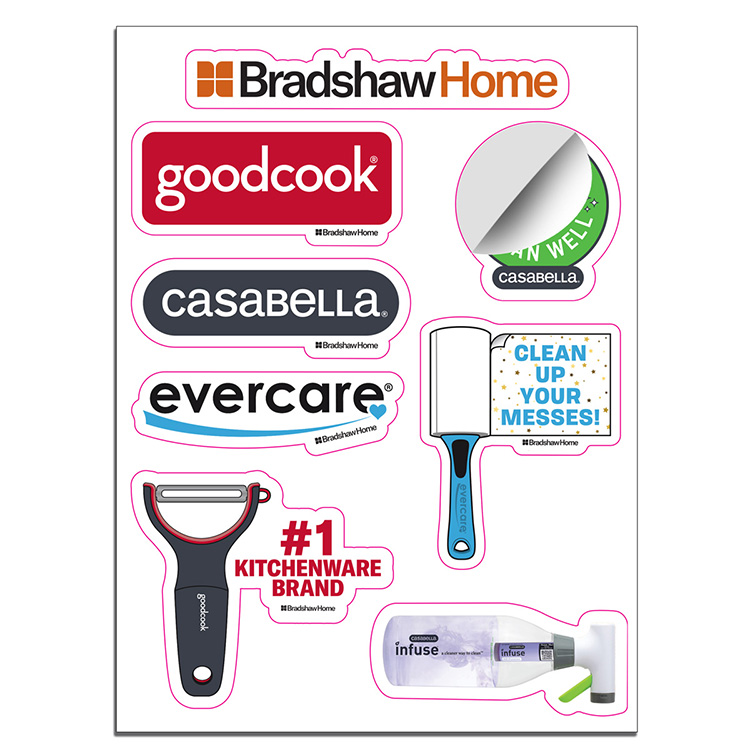 "CustomCut ™"Full Color Custom Shape Removable Vinyl Sticker Sheets (6"x 8") 5