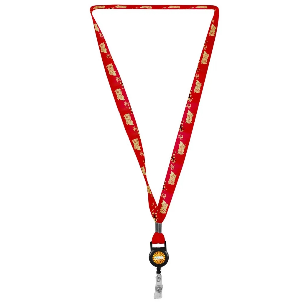 3/4" LA-460 Attachment Sublimation Lanyard w/Retractable Bad