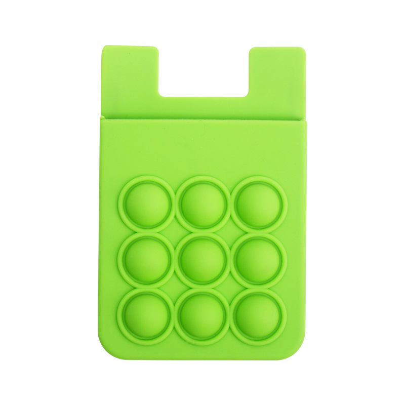 Silicone Popper Stress Reliever Phone Card Holder 2