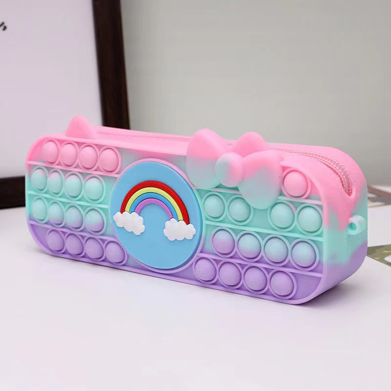 Silicone Popper Fidget Pencil Case for Girls 9