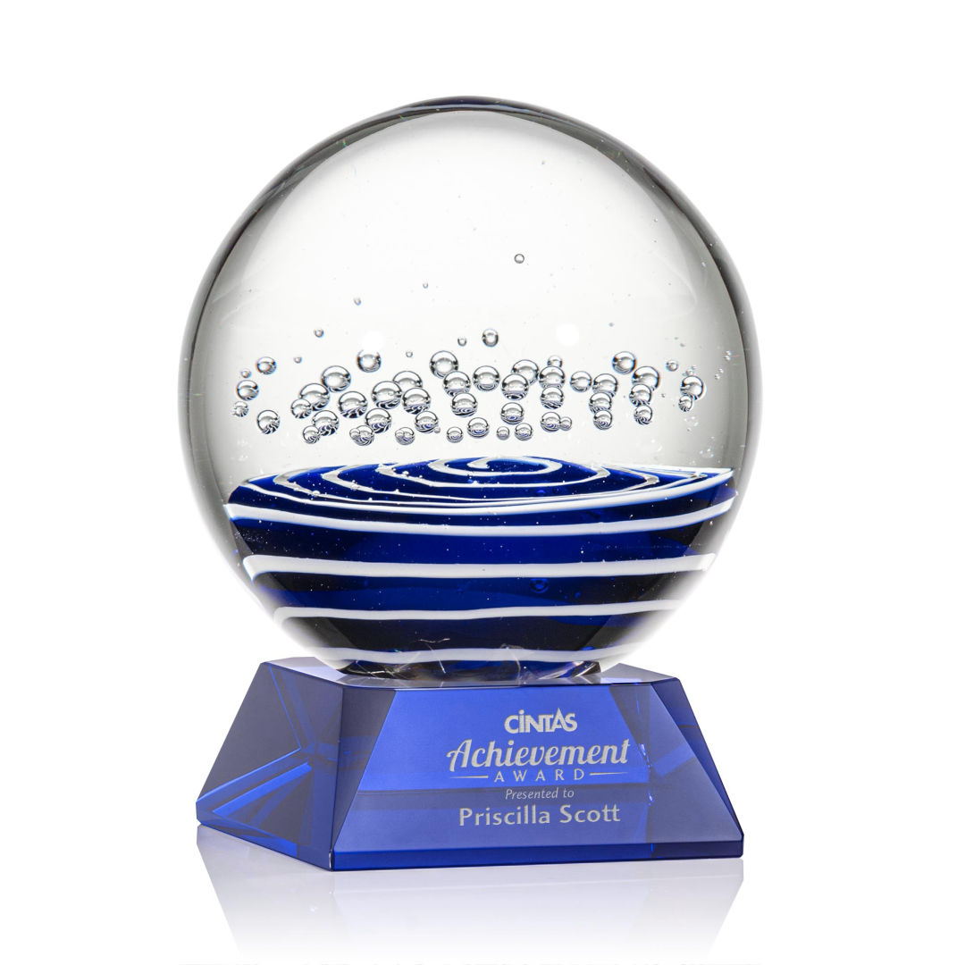 Tranquility Award on Sheffield Base - Blue 6