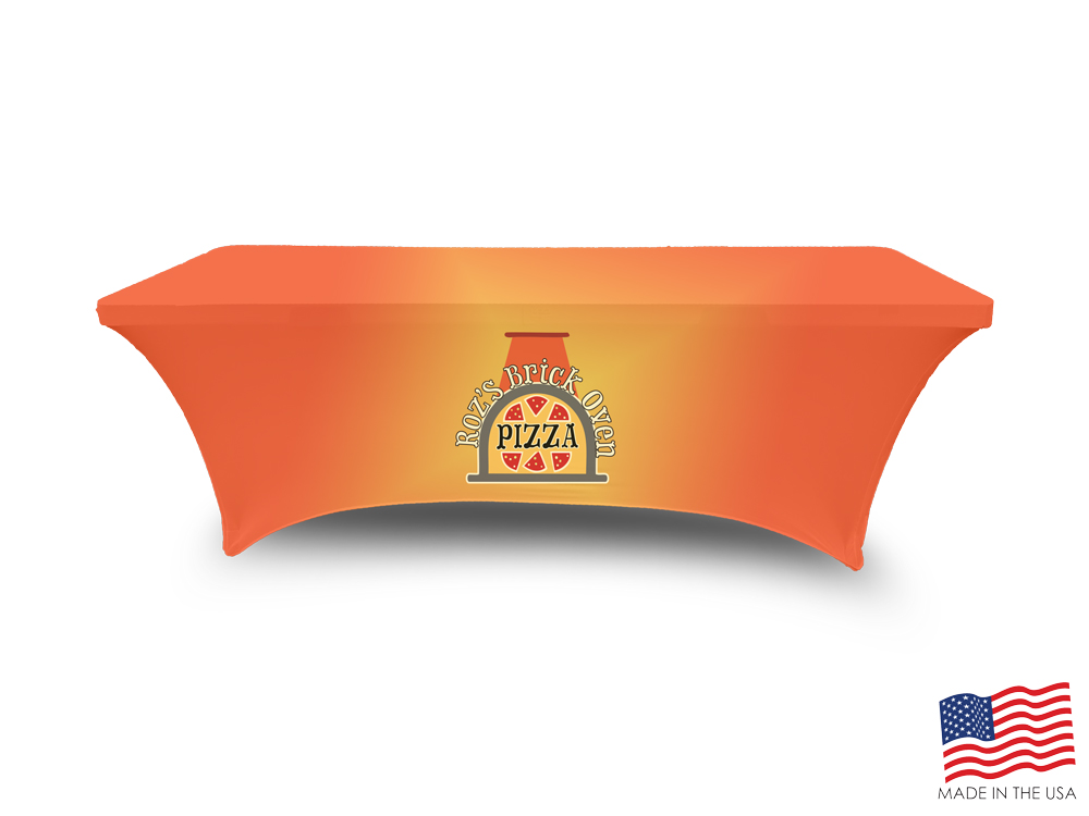 6 ft. Fitted Stretch PolyKnit™ Table Cover (Dye Sub Full Cloth) 1