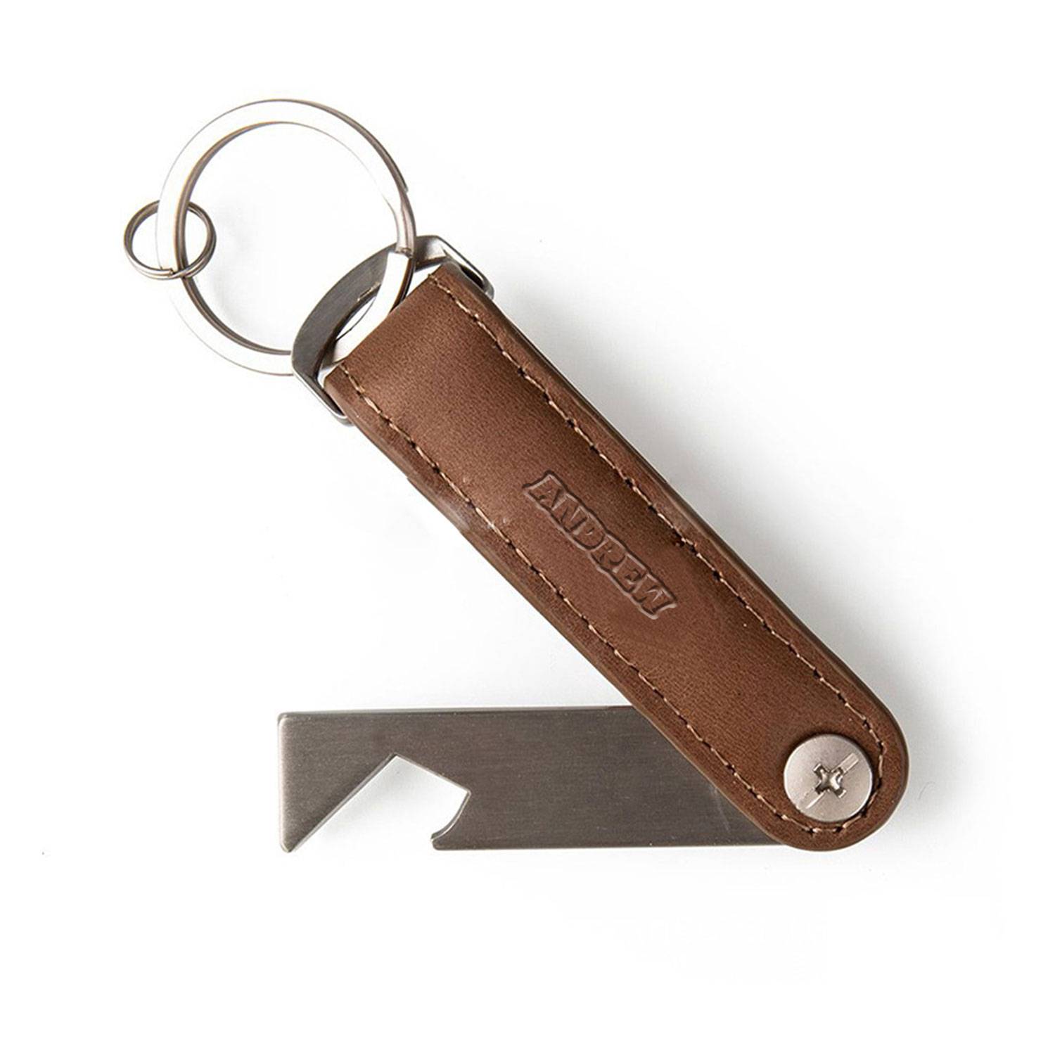 Pu Leather Bottle Opener with Keyring 2
