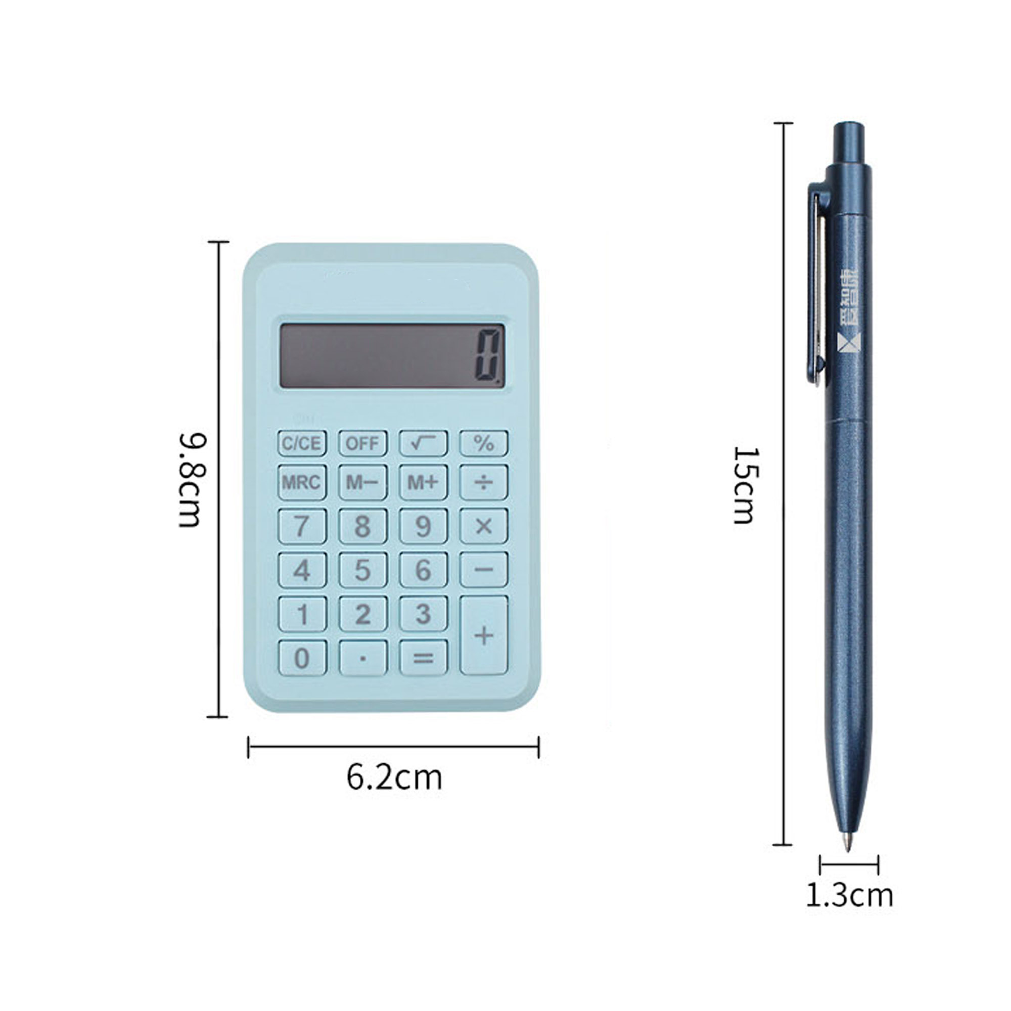 MOQ 10 pcs Aluminum Pen Calculator Set 2