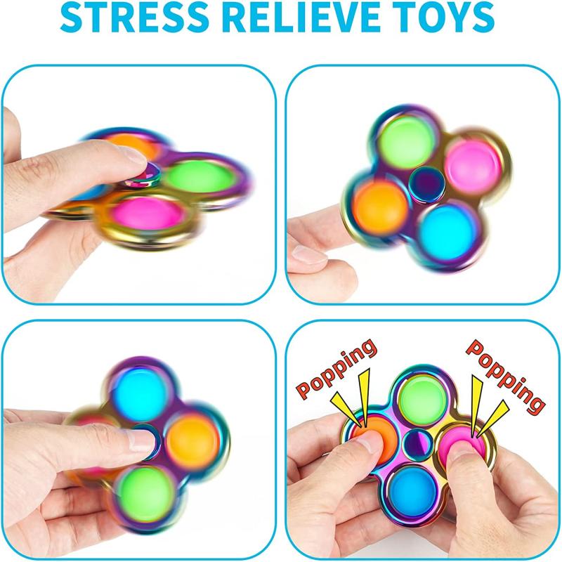 Four Bubbles Anti-stress Push Pop Sensory Fidget Spinner 5