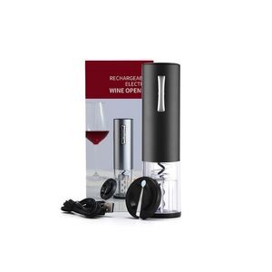 4 In 1 Black Plastic Automatic Electric Wine Opener With Foil Cutter 15