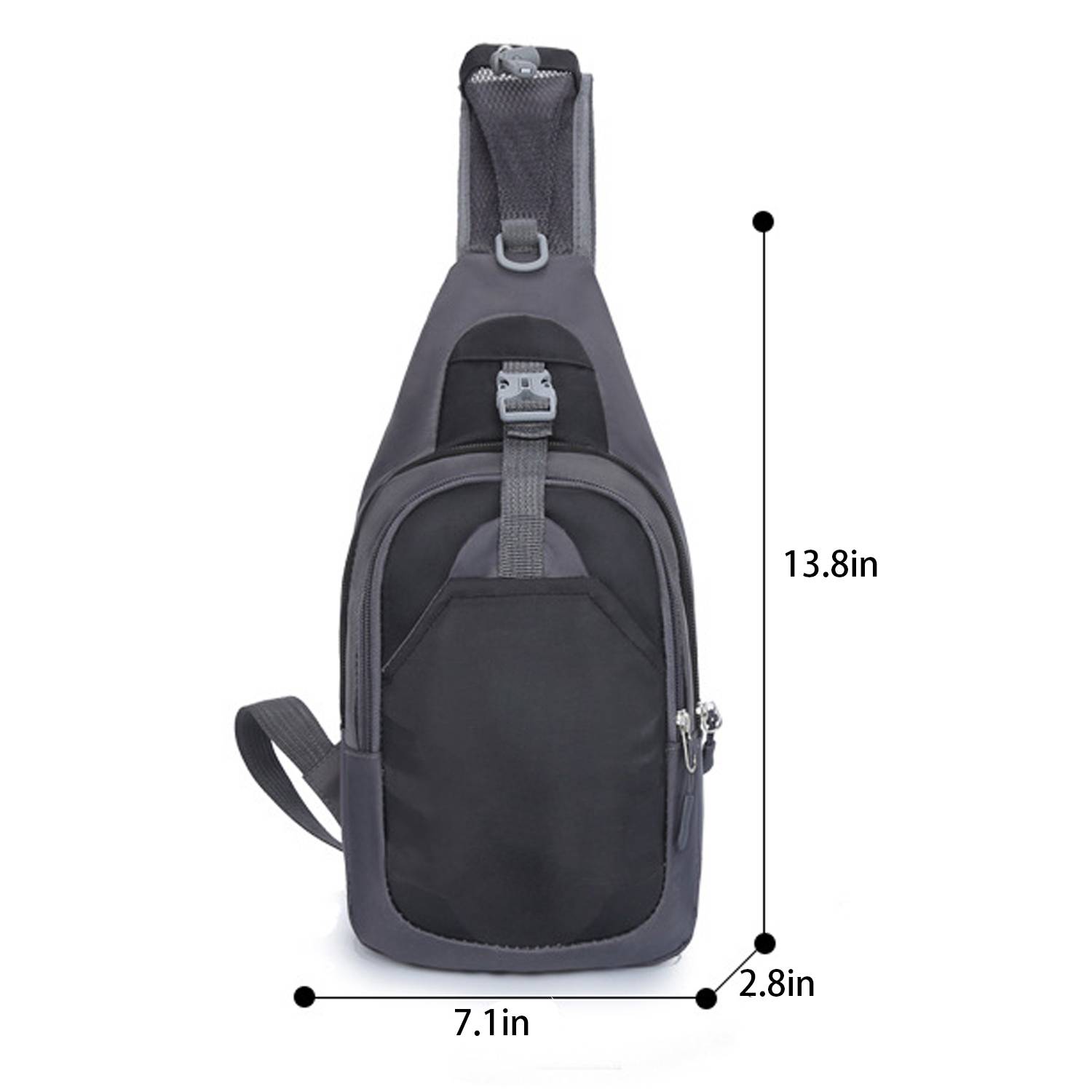 Multi Functional Leisure Sports Splash Proof Men's Chest Bag 6