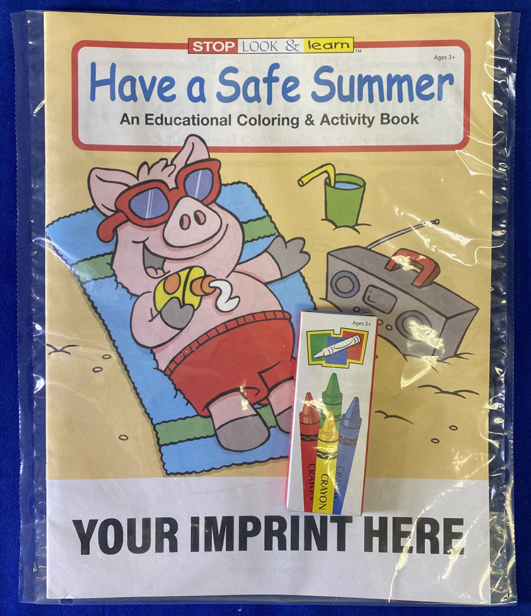 COLORING SET - Have a Safe Summer Coloring Book Fun Pack 4