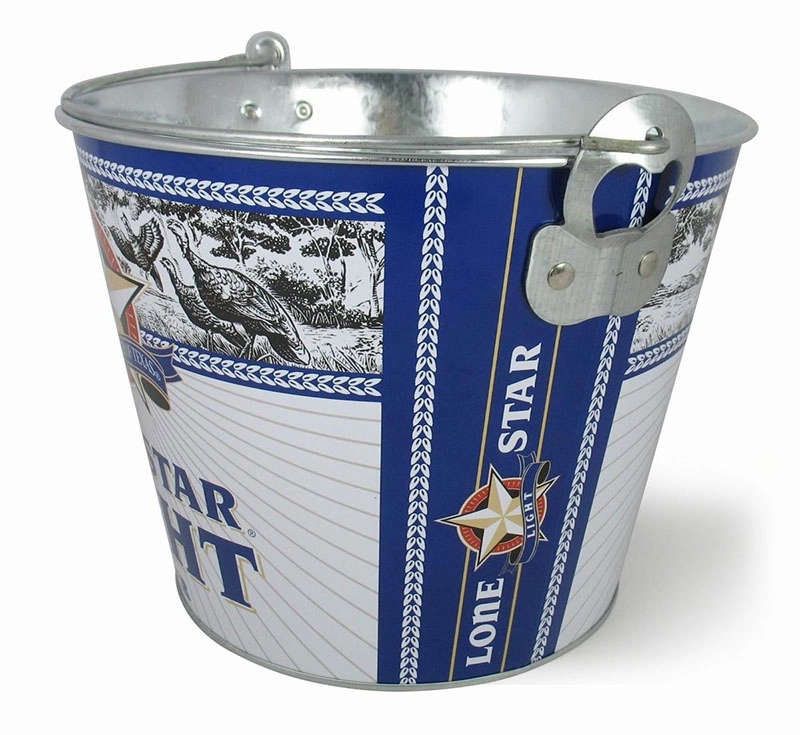 5 Quart Metal Ice Bucket With Bottle Opener 2