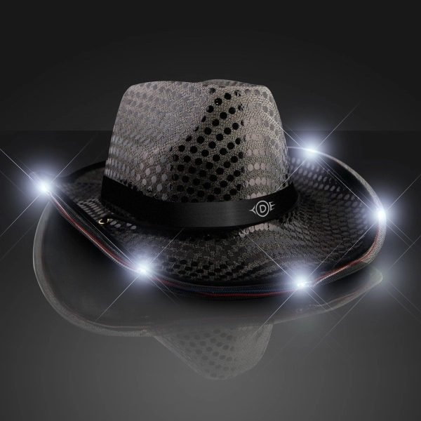 Sequin Cowboy Hat with Black Band 5
