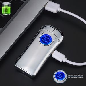 Sleek Round Angle Rectangle Electric Arc Lighter USB Charging 24