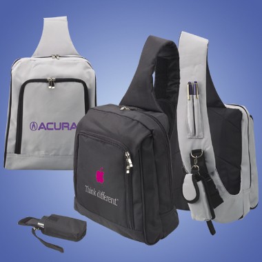 SLING BACKPACK W/ PEN HOLDER & CELL PHONE HOLDER 2