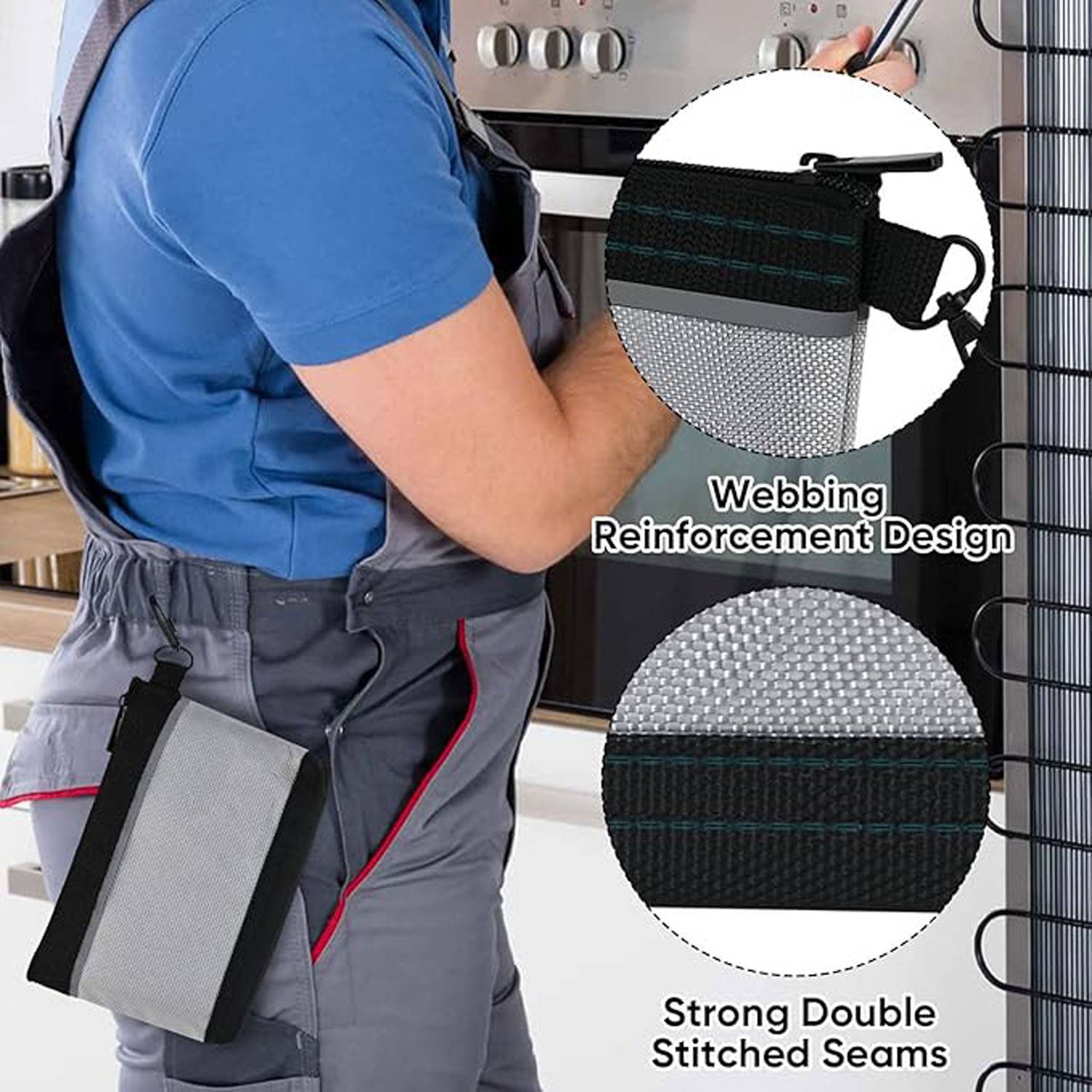 Portable Waterproof Oxford Tool Pouch with Zipper 4