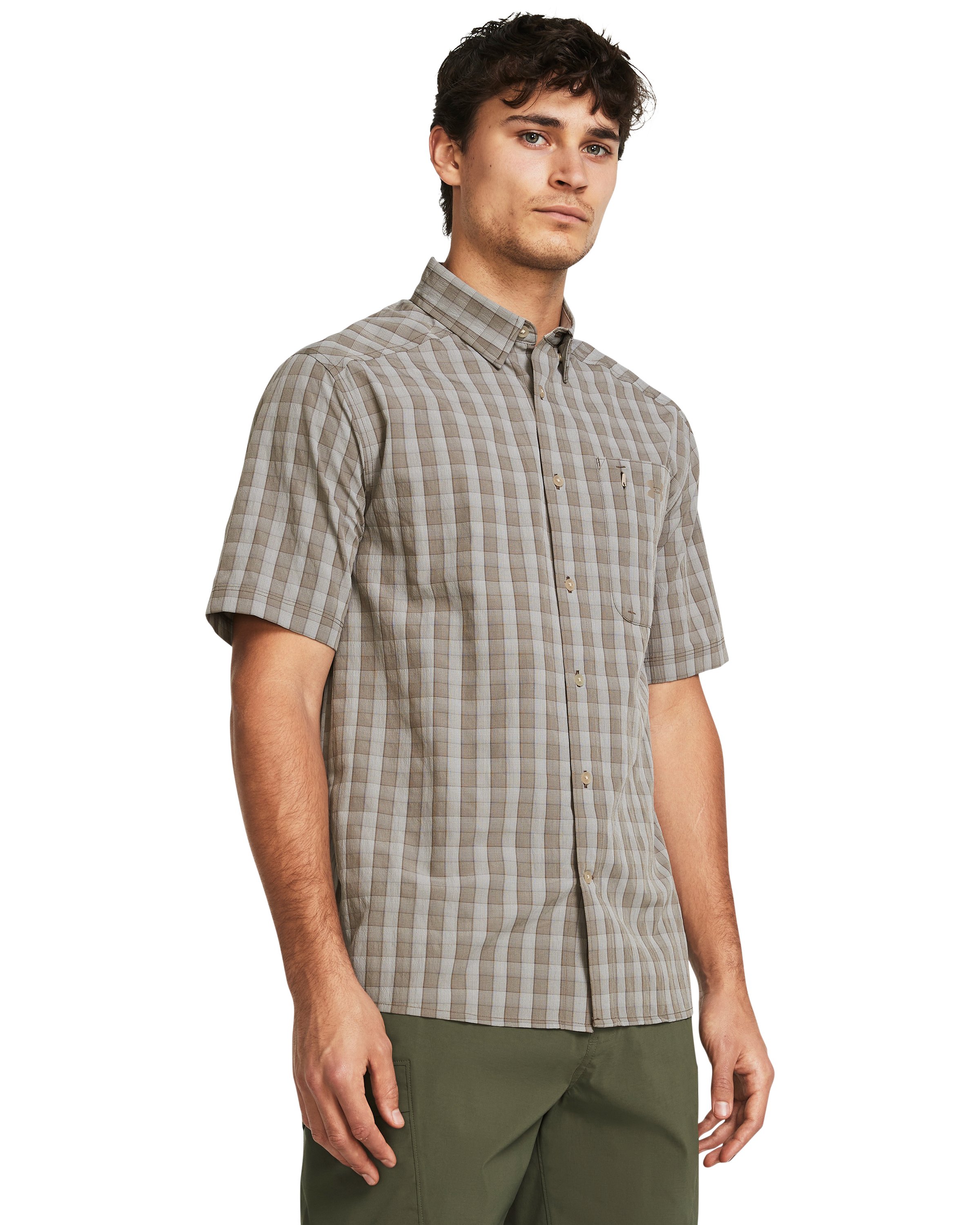 UA Drift Tide 2.0 Plaid Men's Short Sleeve 20