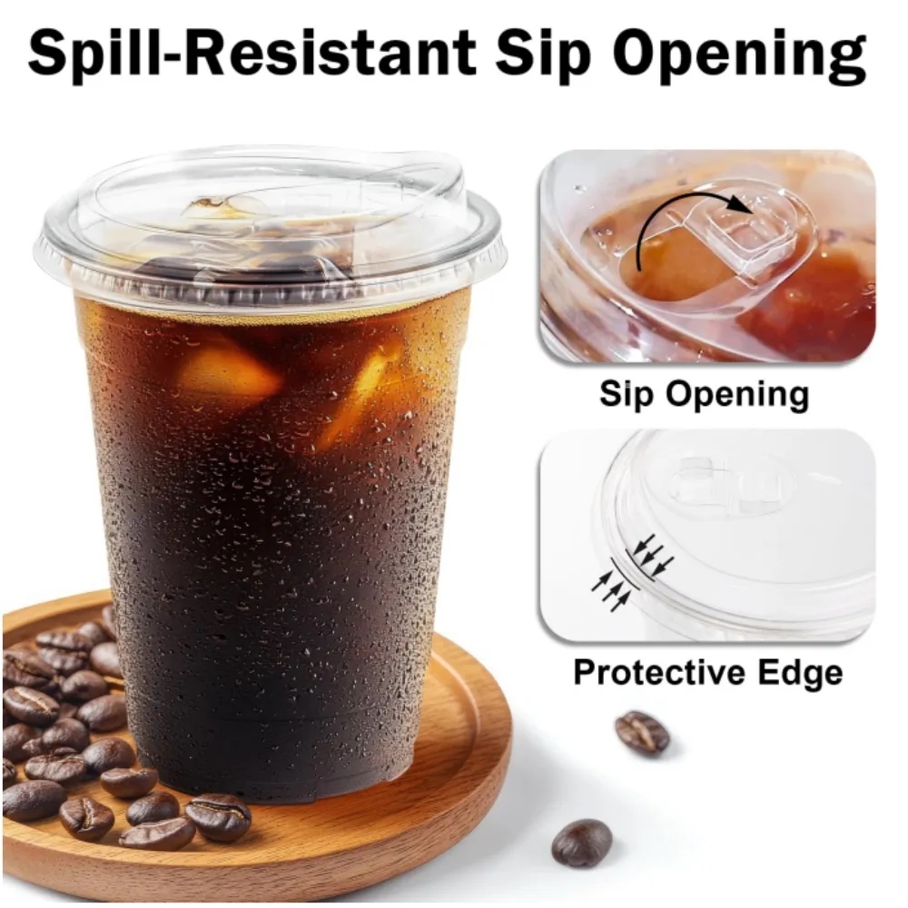 16 oz PET Cup with Strawless Sip Lid 10