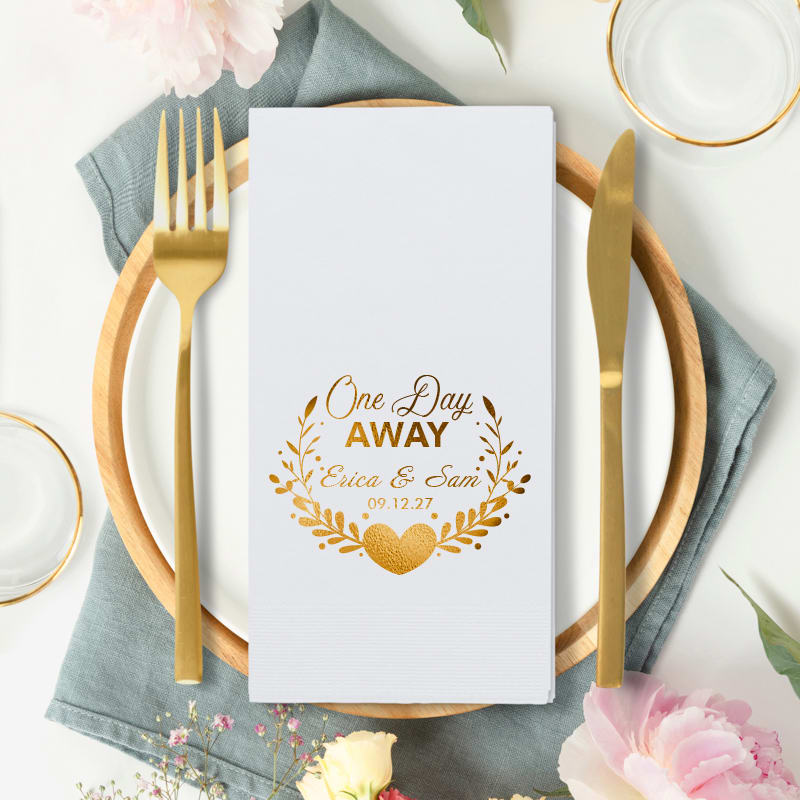 Foil Stamped Dinner Napkins 25
