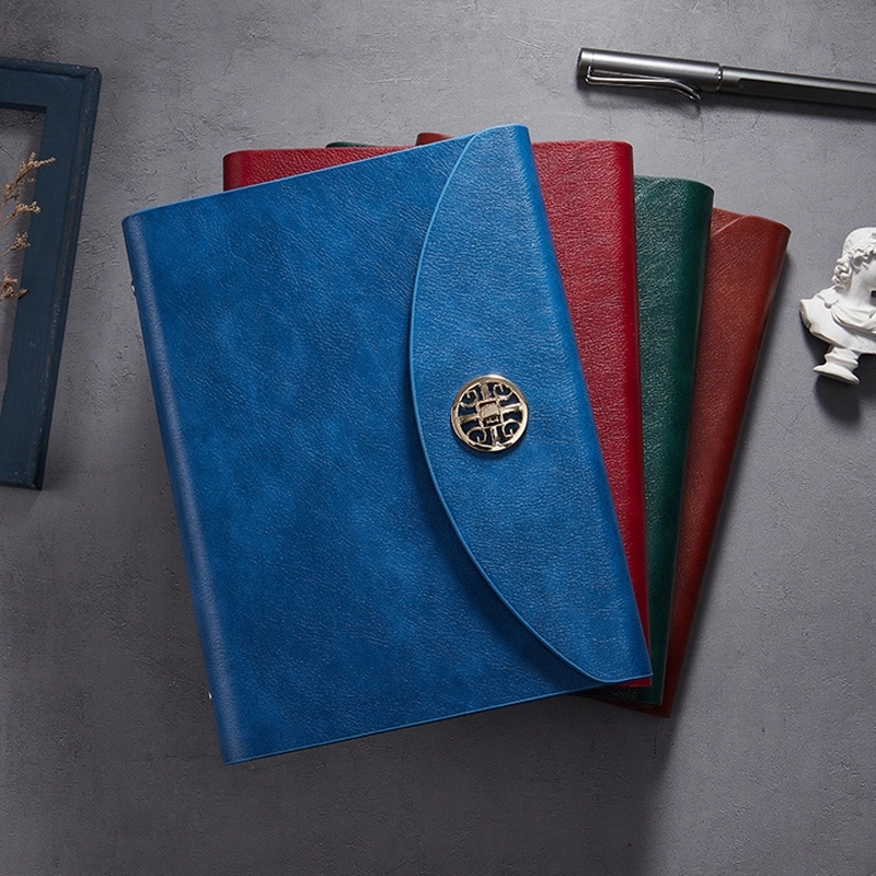 PU Leather A5 Business Travel Journal Binder Notebook 9