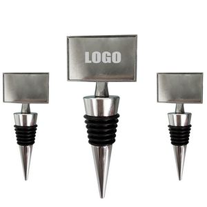 Non Toxic Modern Rectangle Medal Wine Bottle Stopper 2