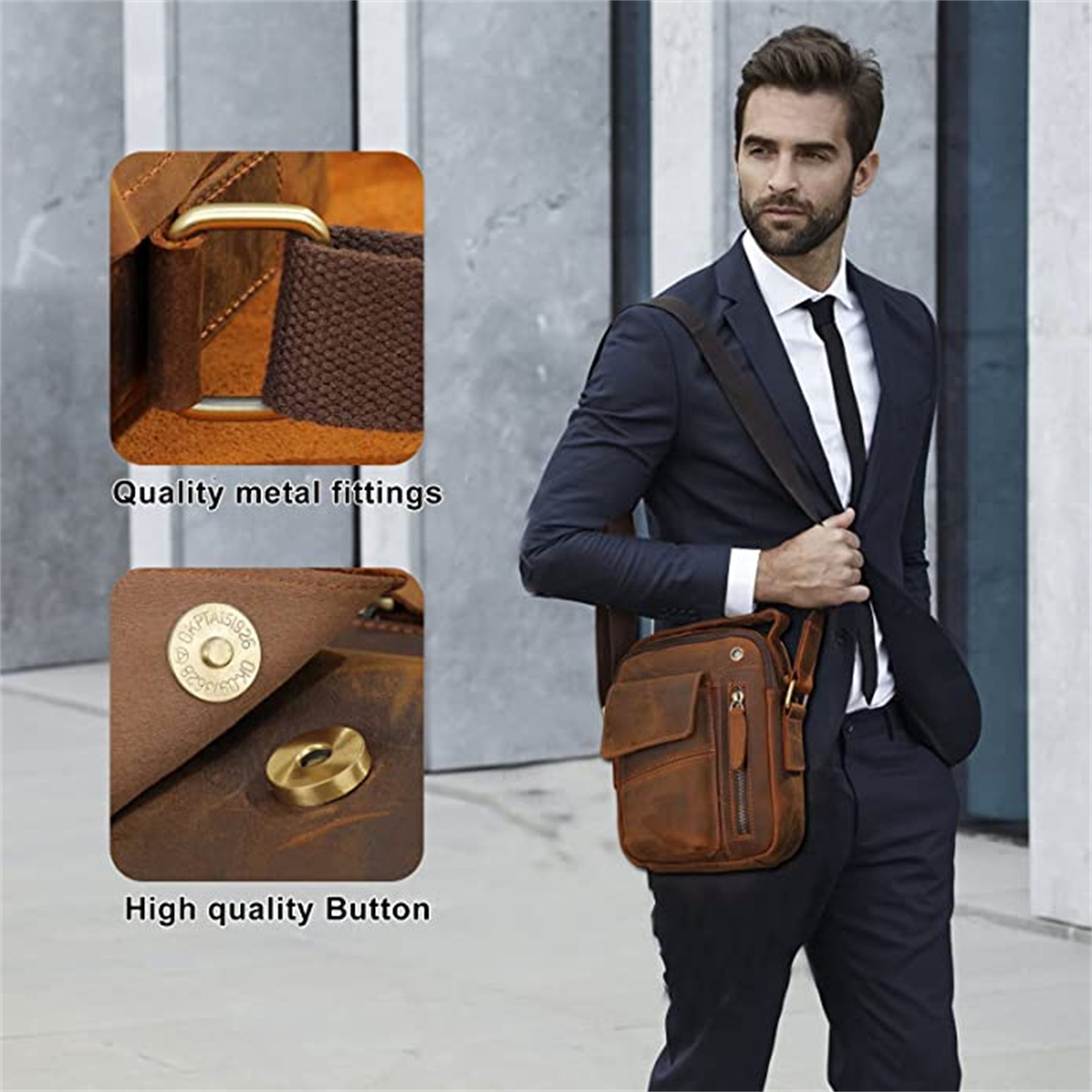 Genuine Leather Messenger Bag 4